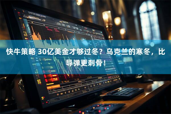 快牛策略 30亿美金才够过冬？乌克兰的寒冬，比导弹更刺骨！